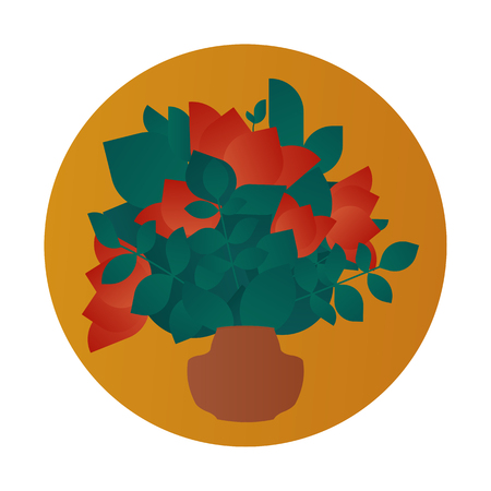 Bouquet flat icon. Vector illustration. Colorful floral cardのイラスト素材
