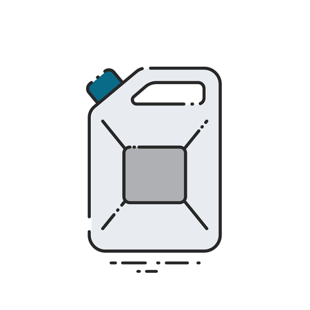 Fuel canister. Flat abstract icon. Vector illustrationのイラスト素材