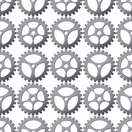 Seamless pattern background with gears. Vector illustration. Clock design.の写真素材