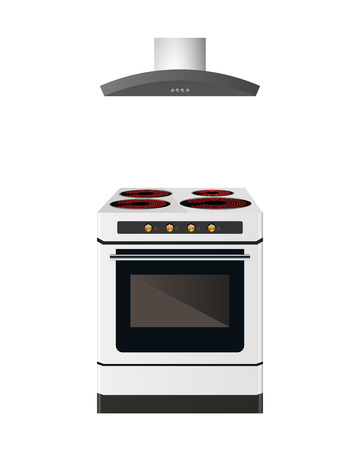 electric stove with range hood