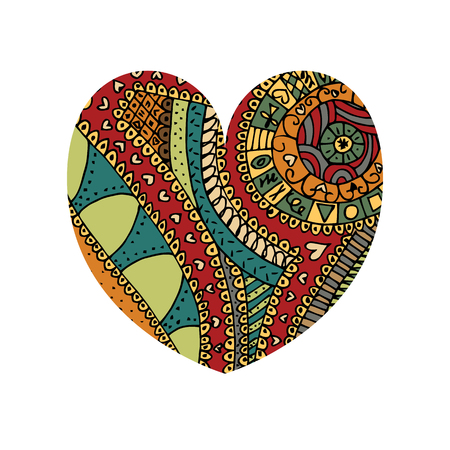 Shape of heart tangle pattern. Vector illustration. Valentine s day. Abstract card.の写真素材