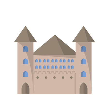 Castle flat icon. Vector illustration. Architecture and designの写真素材