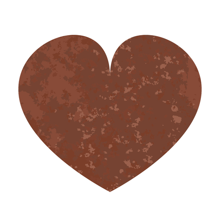 Red heart. Vector illustration. Valentines day Grunge paintのイラスト素材