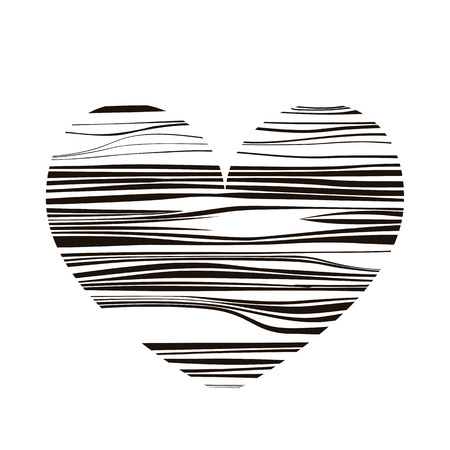 Heart texture Zebra. Vector illustration. Valentines day. Greeting cardのイラスト素材