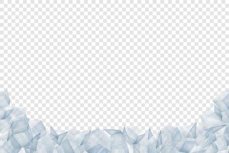 Ice heap. Translucent icy pile. Vector illustration. Winter desin.のイラスト素材