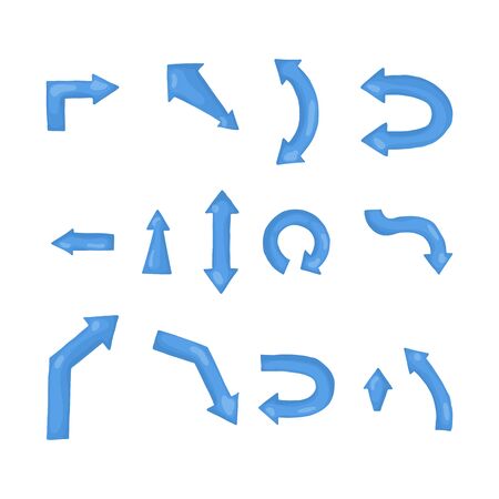 Arrow icons set. Vector illustration. Cursors sign collectionのイラスト素材