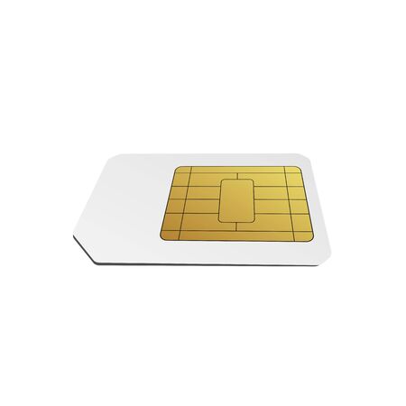 3D SIM card. Vector illustration. Mobile networks technology.