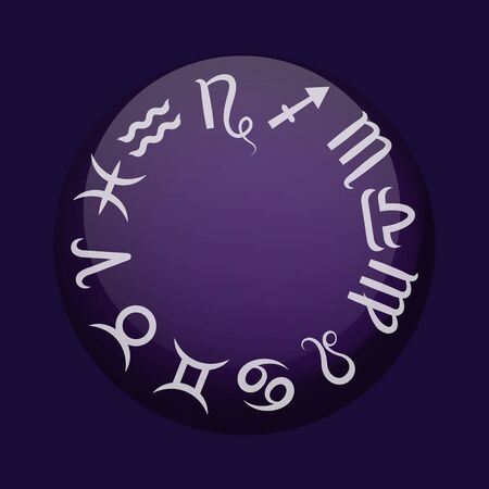 Zodiac sign. Astrological horoscope. Vector illustration bannerのイラスト素材