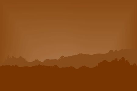 Sunrise over the forest. The orange light of the sky. Vector illustration.のイラスト素材