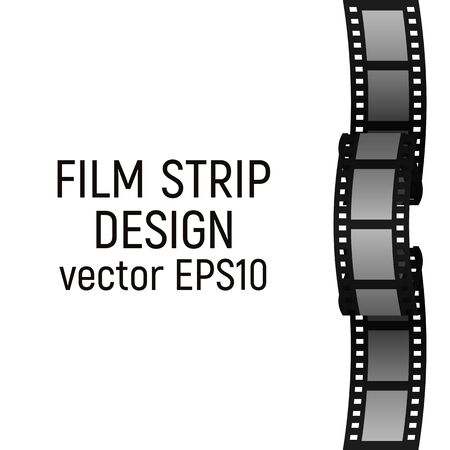 Film strip design. Vector illustration. Movie record. Border template.のイラスト素材