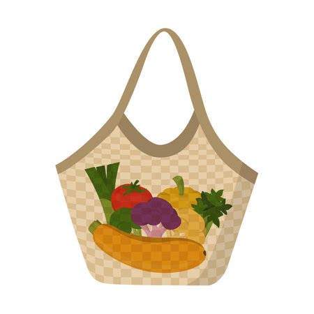 Eco friendly fabric bag for farm products.のイラスト素材