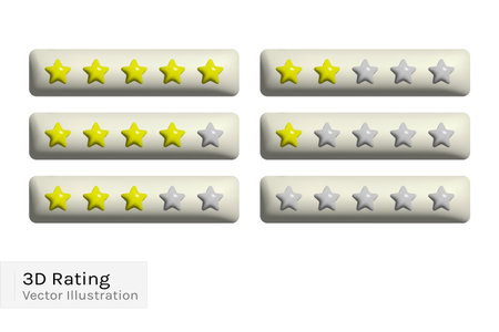 Set of rating stars vector illustration design.のイラスト素材