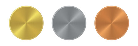 Gold, Silver and Bronze Medals Representing Achievement and Successのイラスト素材