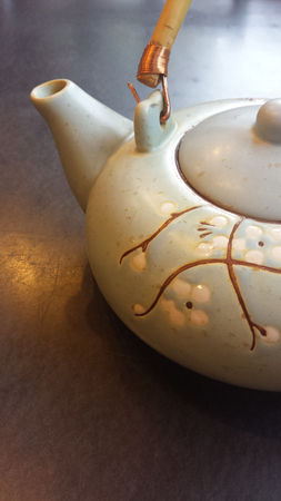 Flower teapotの写真素材