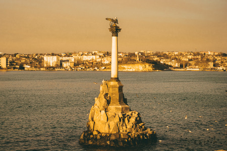 monument to the scuttled shipsの写真素材