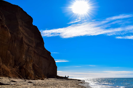 Beach, mountainの写真素材