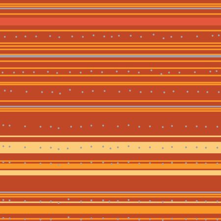 Simple geometric stripes and dots, seamless vector repeat, orange, gray. Surface pattern designのイラスト素材