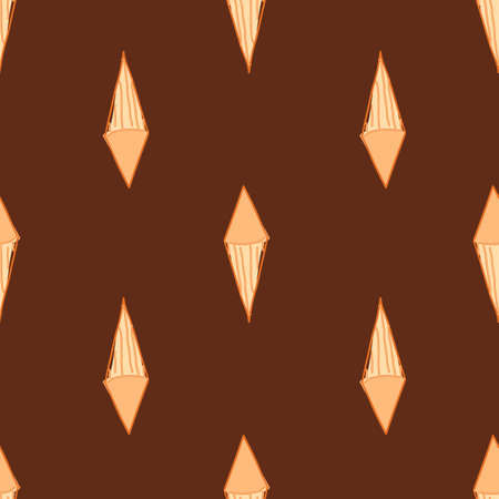 Specks of shapes on red background Seamless pattern Vector hand drawn doodle style illustration surface designのイラスト素材