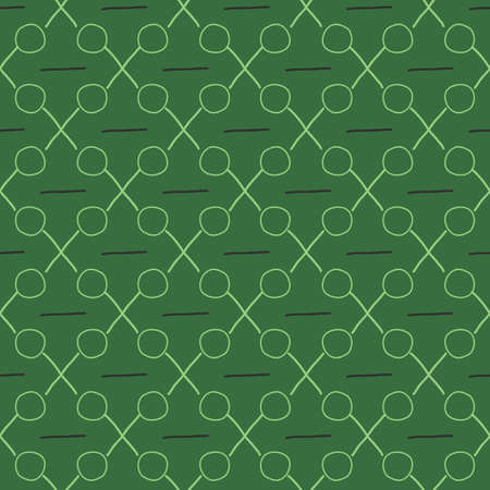 Geometric seamless pattern with intersecting lines grids cells. Criss-cross background green vector graphics seamless pattern graphic designのイラスト素材