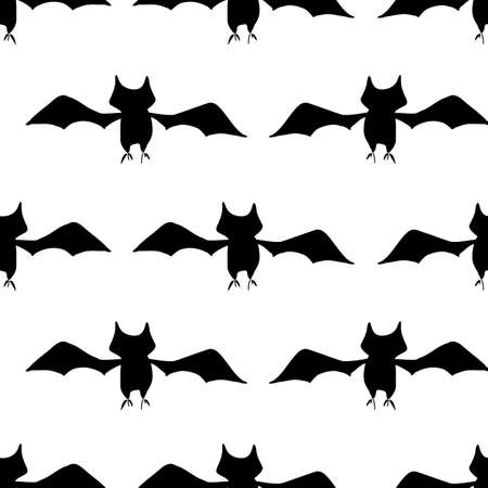Bats a plenty seamless vector repeat black bats in stripes on a white background surface pattern designのイラスト素材