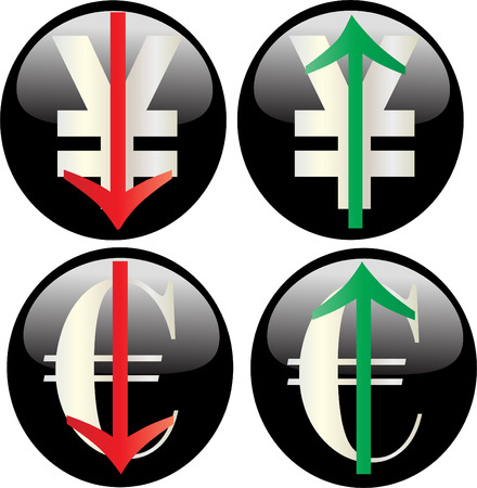 rise and fall in money valuesのイラスト素材