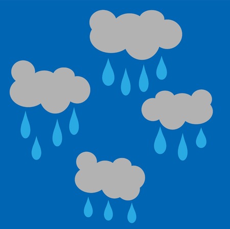 A childlike cartoon style illustration of a stormy sky