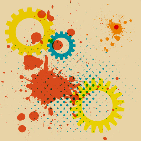 A grungy retro poster backgroundのイラスト素材