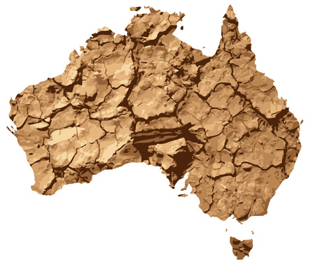 An illustration depicting drought in Australiaのイラスト素材