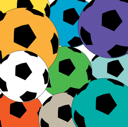 Colourful soccer ball backgroundのイラスト素材