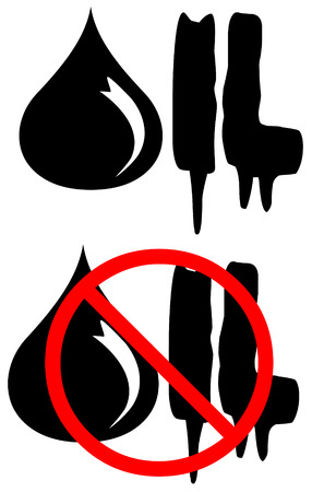No Oil iconsのイラスト素材