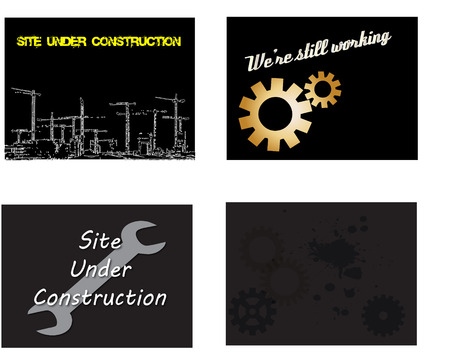 A set of under construction pages for web designersのイラスト素材