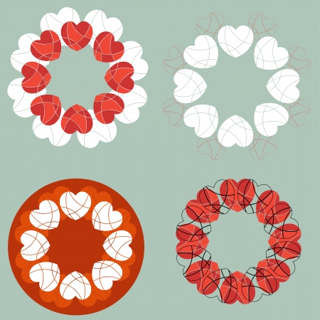 A set of love heart design elementsのイラスト素材