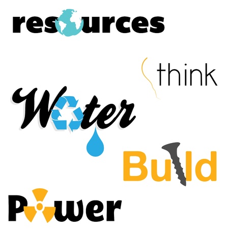 word graphics for industryのイラスト素材