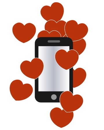 A love message conceptのイラスト素材