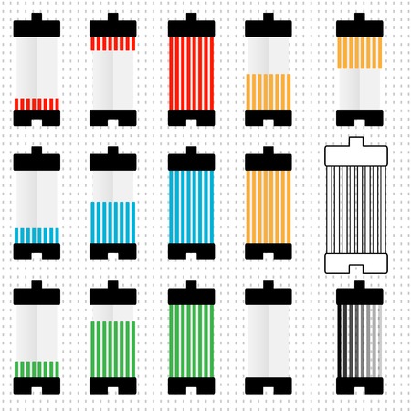 battery iconsのイラスト素材
