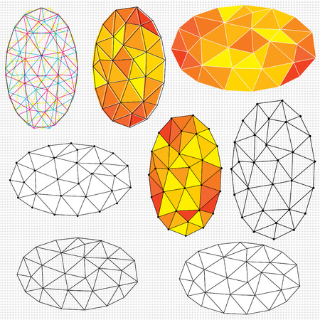 oval geometric shapesのイラスト素材