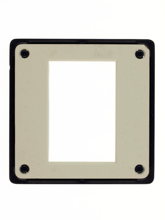 Photograph of a blank 35mm slide frame