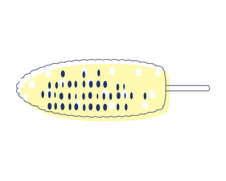 Line drawing illustration of food at Summer Festival in Japanのイラスト素材