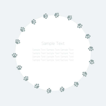 Background template illustration, animal footprint patternのイラスト素材