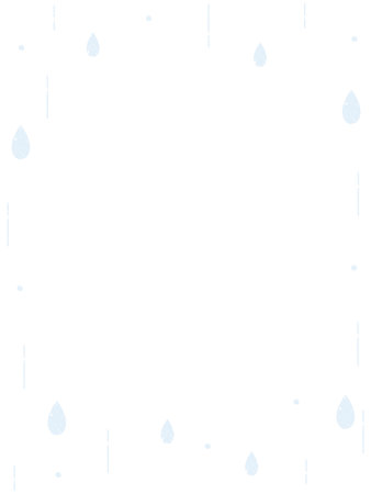 Illustration frame of raindrops, background material for early summerのイラスト素材