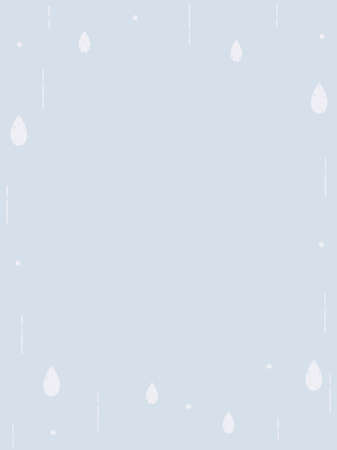 Illustration frame of raindrops, background material for early summerのイラスト素材