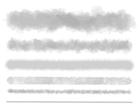 Gray line material drawn by watercolorのイラスト素材