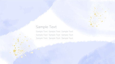 Abstract pale watercolor pattern banner background template, blue colorのイラスト素材