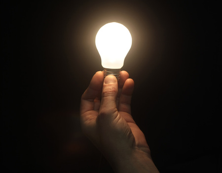lighting lamp in hand