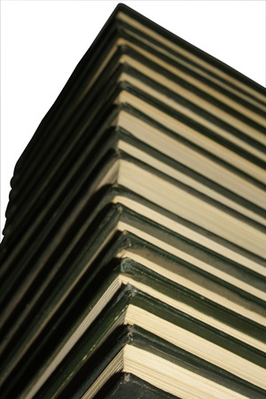 pile of books isolated on white background