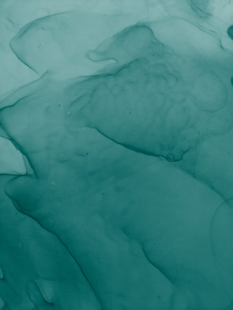 Alcohol illustration. Grass. Sky color, Tidewater Green Gold Pigment. Aquamarine Inc. Alcohol Ink Streaks. Hoarfrost Background Sputter. water splatter. Alcohol abstract.の写真素材