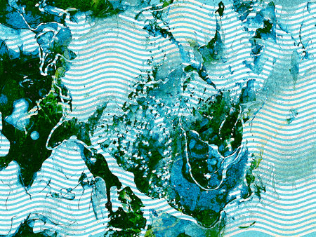 Sea Abstract Background. Lines, Microlines. Tidal bore Sputter. Alcohol Ink. Sapphirine, White...