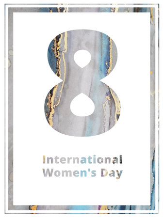 International Women's Day. holiday background. 8th March Postcard. Elegant 8 March banner. 8 March poster. International Women's Day banner. Greeting card in Abstract style.の写真素材