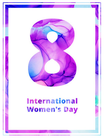 Elegant 8 March banner. 8th March Postcard. International Women's Day. 8 March poster. International Women's Day banner. holiday background. Greeting card in Abstract style.の写真素材