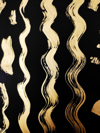 Black and Gold Alcohol Ink. isolated paint. Acrylic Ink Blur. Tint Golden Spot. space background....
